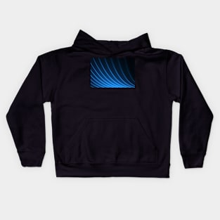 Abstract wave and curved lines illustration background Blue Kids Hoodie